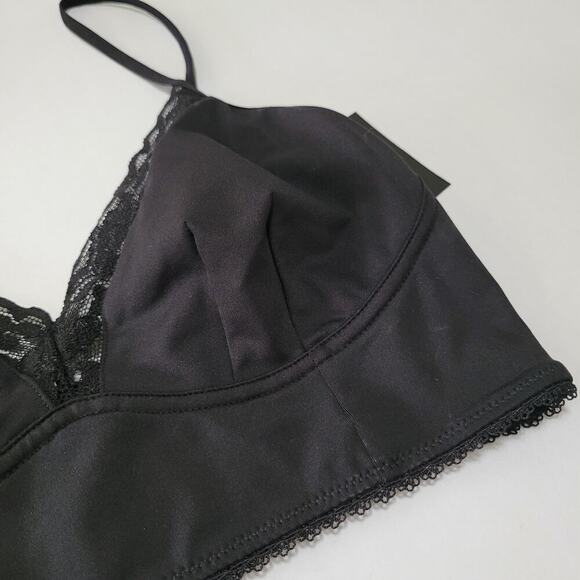 INC Women's Lace-Trim Bralette Black Lounge PJ NWT Size Small - Picture 3 of 8